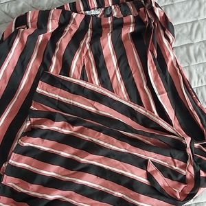 Striped Beach pants with thigh slits